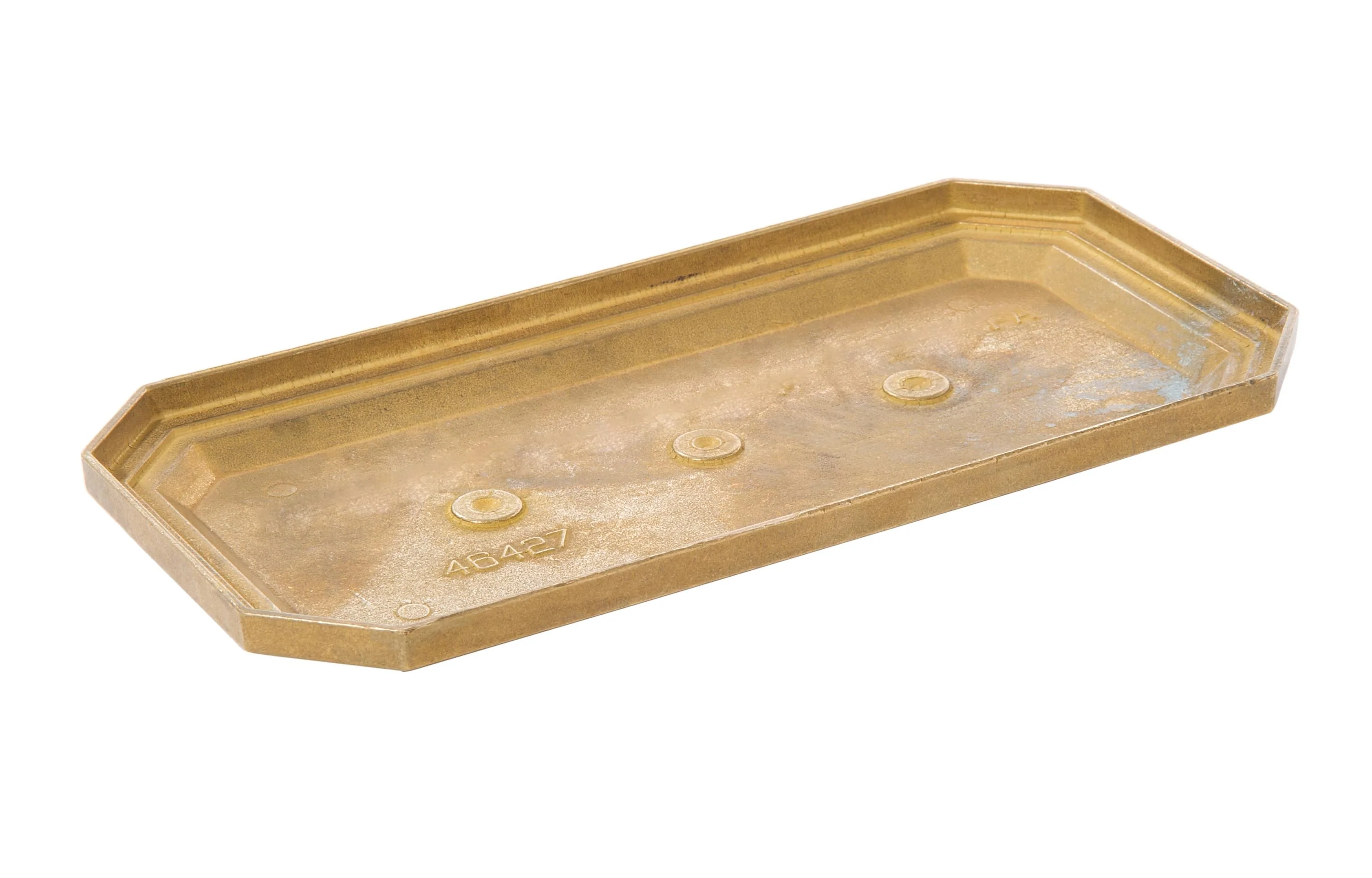 9-1/2 Inch Long Unfinished Die Cast Brass Backplate, No Center Hole (11772U) - Image 3