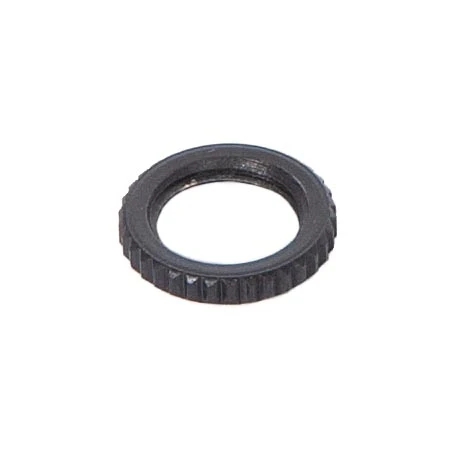 9/16 Inch Outer Diameter Satin Black Finish Knurled Brass Locknut, 1/8F (20719BK)