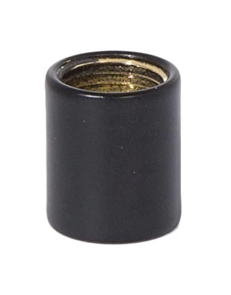 9/16 Inch Tall Satin Black Brass Lamp Coupling, 1/8F Tap (20936BK)