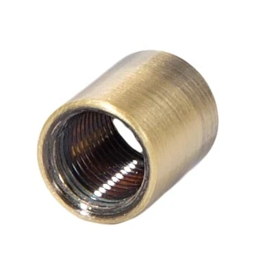 9/16 Inch Tall Brass Coupling, 1/8F, Antique Brass Finish (20936A) - Image 2