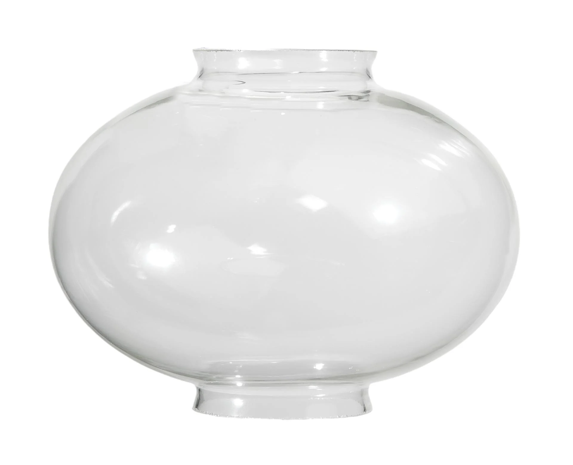 9-3/4" Dia. Clear Glass Onion Shade, 4" Fitter Both Ends (08899i)