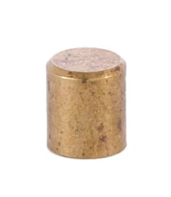 9/32" tall Unfinished Brass Cylinder Canopy Knob, 8-32 Tap (21133U)