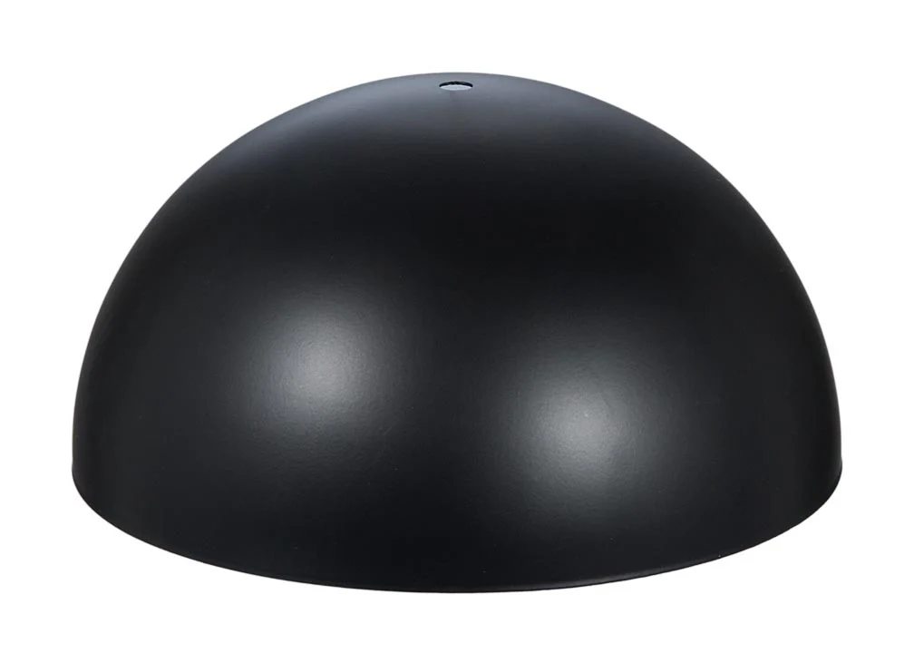 10" Diameter, Modern Half-Dome Metal Lamp Shade - Satin Black Finish (08373BK) - Image 2