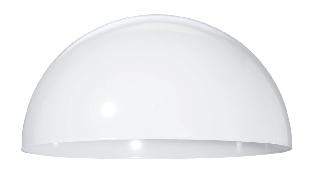 10" Diameter, Modern Half-Dome Metal Lamp Shade - White Finish (08373W)