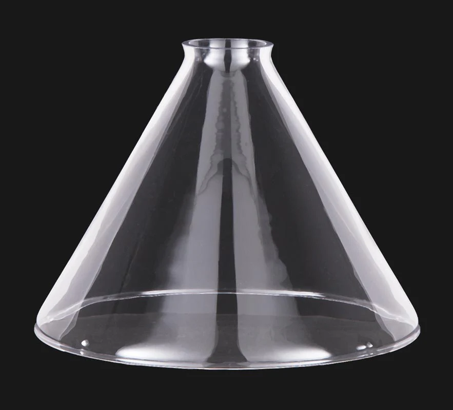 8-1/2" Clear Glass Deep Cone Shade, 2 1/4 inch lip fitter (08808C) - Image 2