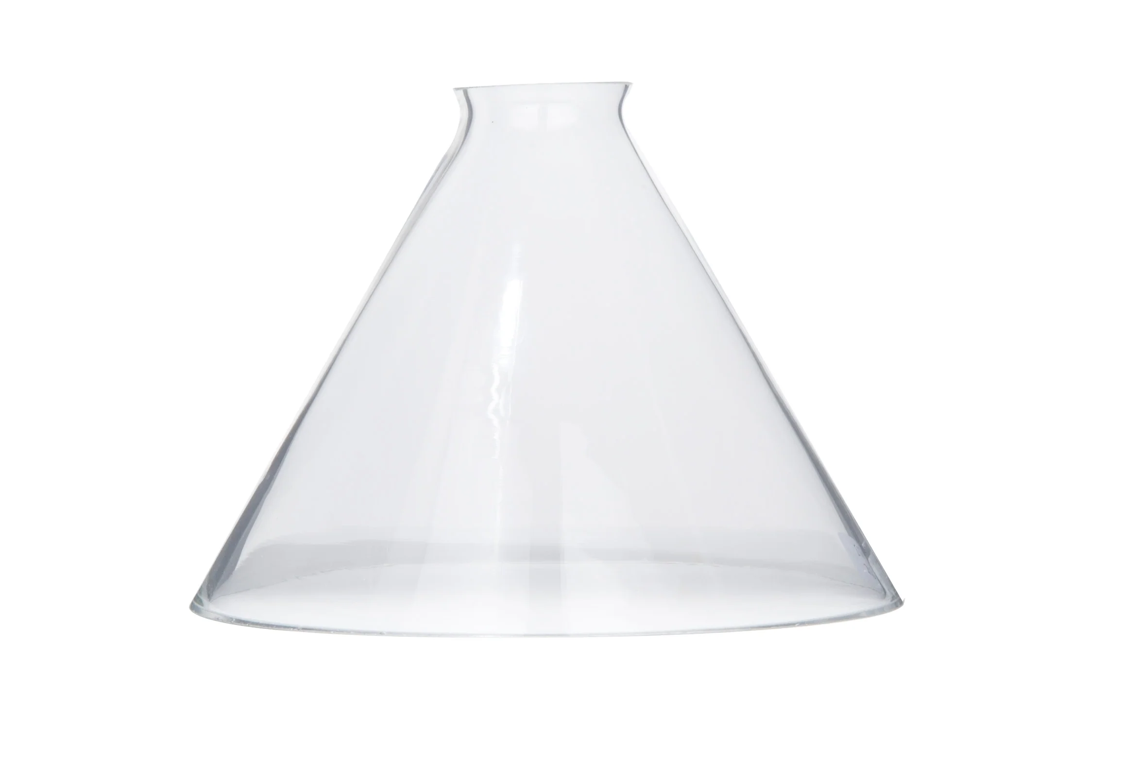 8-1/2" Clear Glass Deep Cone Shade, 2 1/4 inch lip fitter (08808C) - Image 3