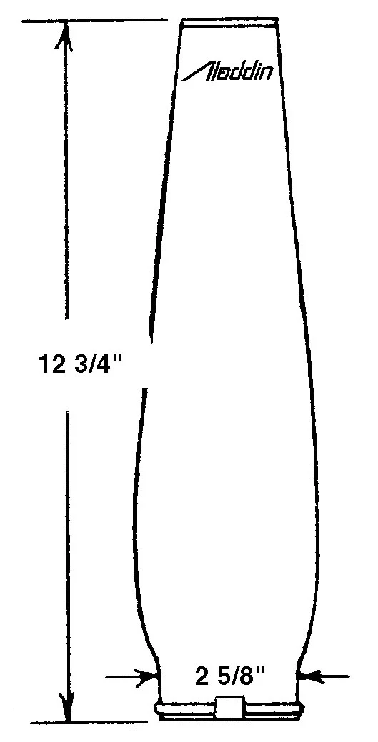 Aladdin Brand Lox-On Chimney, 2-5/8" Fitter, 12-3/4" Tall (57950) - Image 3