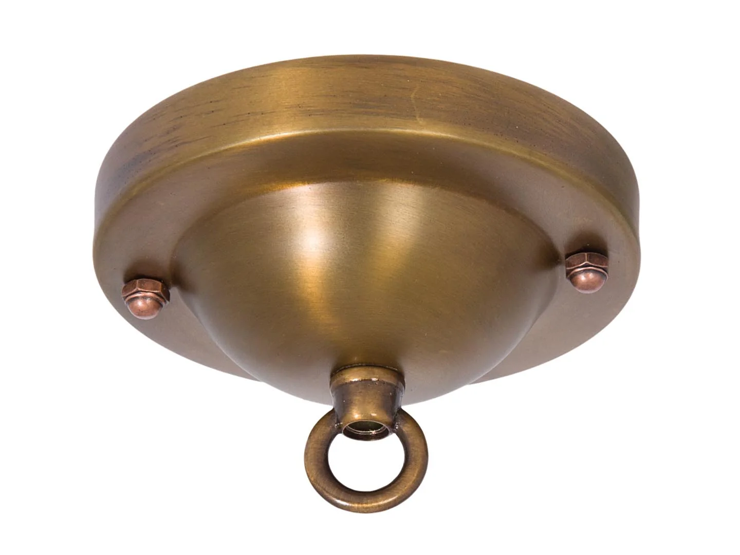 Deep Dome Shape Antique Brass Canopy & hardware kit with matching finish (11716A)