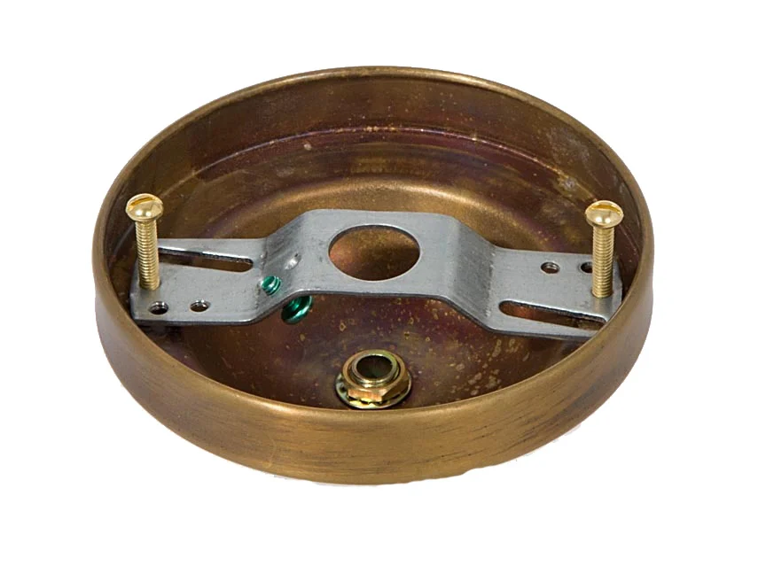 Deep Dome Shape Antique Brass Canopy & hardware kit with matching finish (11716A) - Image 3