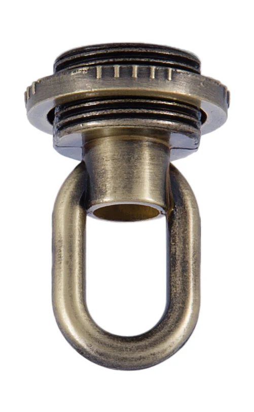 Antique Brass Die Cast Screw Collar Loop 1/4 F Tap (20854A)