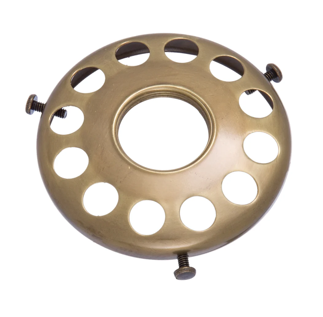 Antique Brass Finish 3 1/4 Inch UNO Shade Holder (10727A)