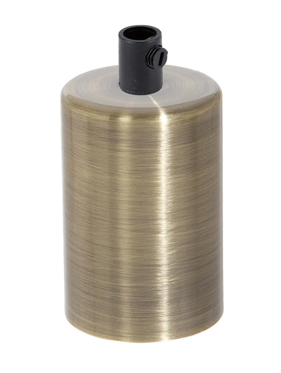 Antique Brass Finish Steel E-26 Lamp Socket Cup COMPLETE with Socket and Mounting Hardware (48732A)