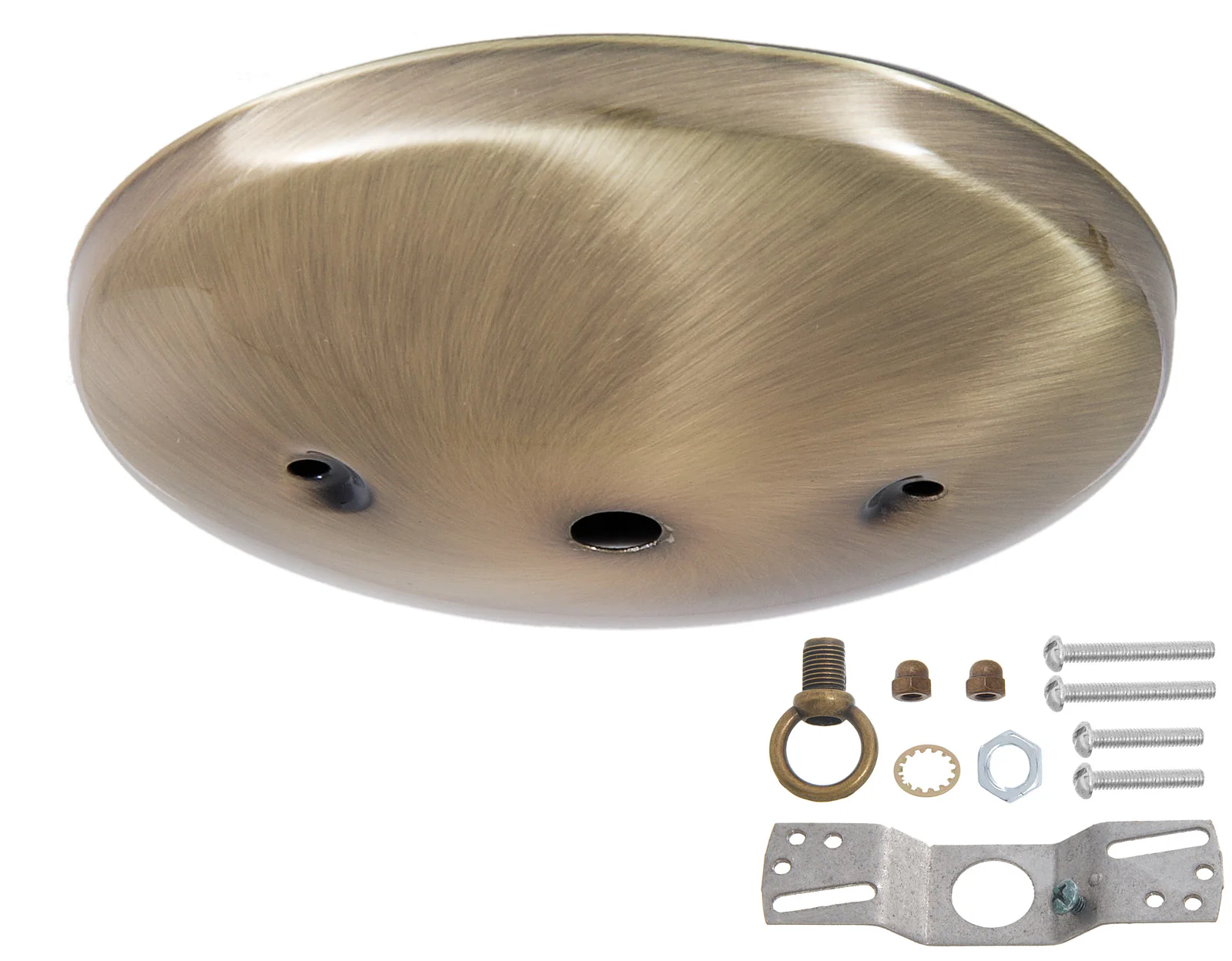 5" Antique Brass Finish, Modern Shallow Design Fixture Canopy Kit (11778A) - Image 2