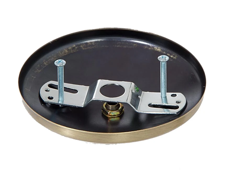 5" Antique Brass Finish, Modern Shallow Design Fixture Canopy Kit (11778A) - Image 3