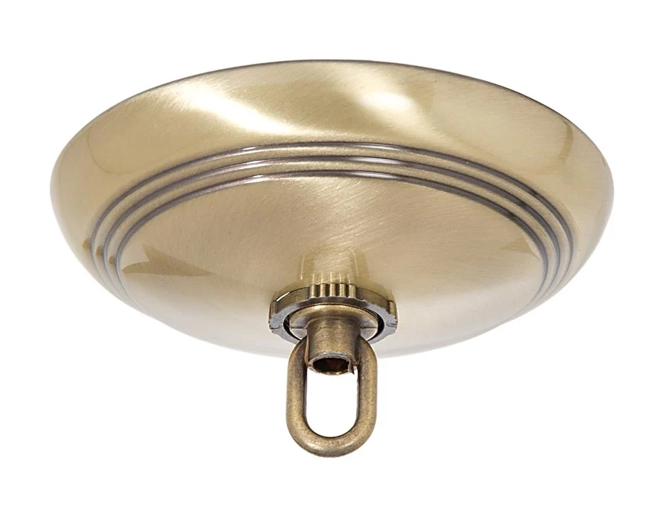 Antique Brass Screw Collar Ribbed Canopy Kits (11788A)
