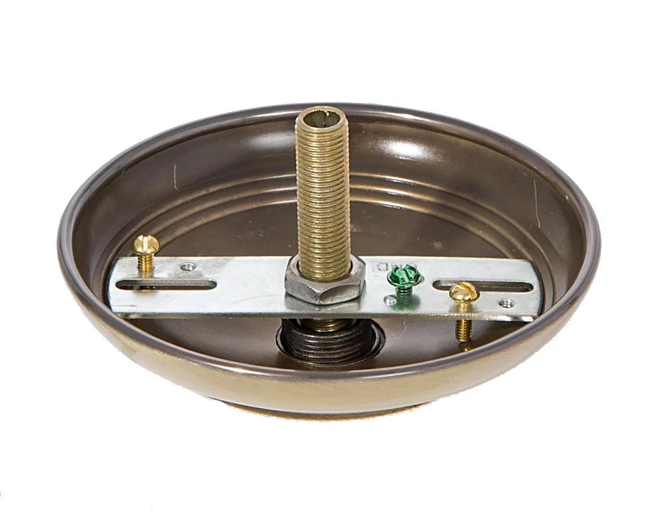 Antique Brass Screw Collar Ribbed Canopy Kits (11788A) - Image 5