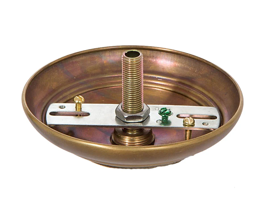 Antique Brass Solid Spun Brass Ribbed Canopy Kits (11734A) - Image 2