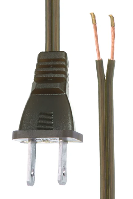Antique Bronze, 18/2 Plastic Covered Lamp Cord - Wire Sets, CHOICE OF 3 LENGTHS (46706)