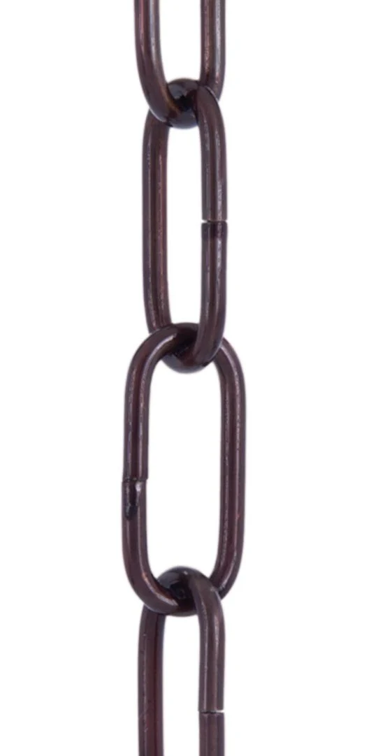 Antique Bronze Finish, 8 Gauge Straight Sided Oval Brass Lamp Chain (12989B)
