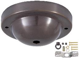 Deep Dome Shape Antique Bronze Canopy & hardware kit with matching finish (11716B) - Image 2