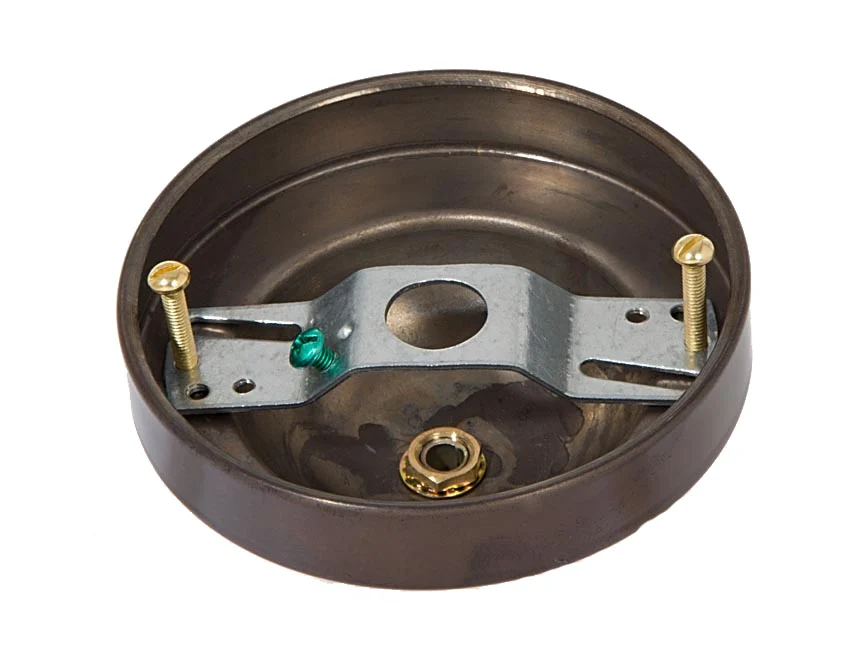 Deep Dome Shape Antique Bronze Canopy & hardware kit with matching finish (11716B) - Image 3