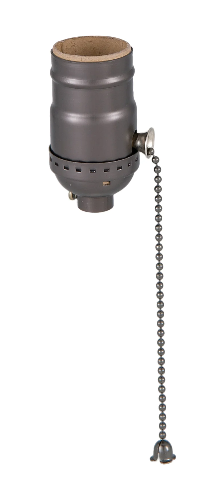 Antique Bronze Finish E-26 On-Off Aluminum Pull Chain Socket (48320B)