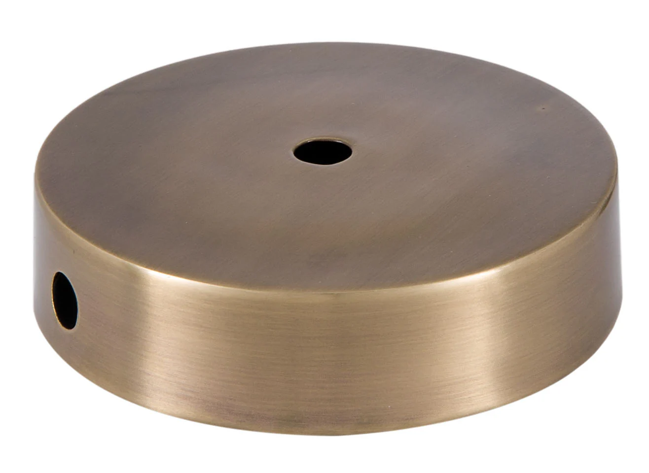 Antique Finish Disc Brass Lamp Base, Choice of Size 4 to 6" Dia. (10059A)