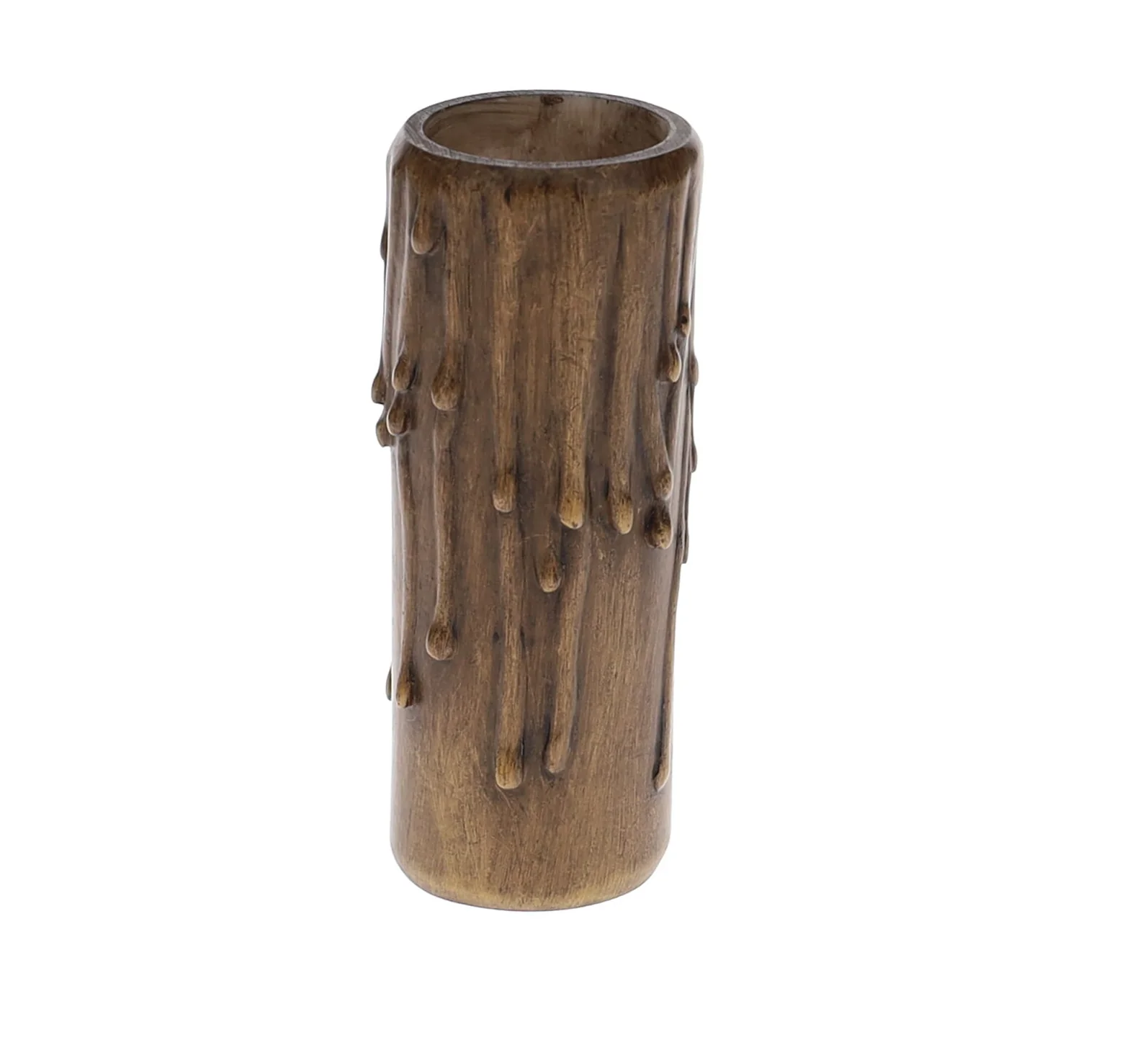 4" Tall MEDIUM Base Antique Polybeeswax Candle Cover (19912A) - Image 2