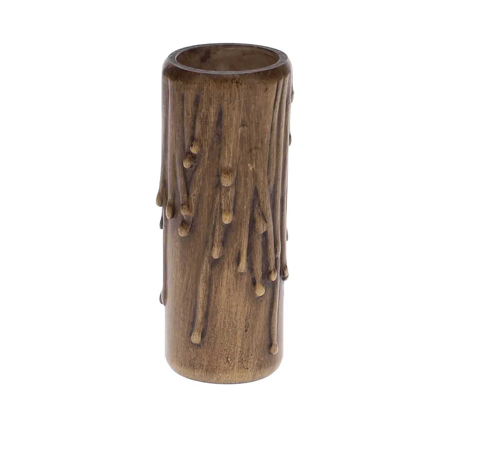 4" Tall MEDIUM Base Antique Polybeeswax Candle Cover (19912A) - Image 3
