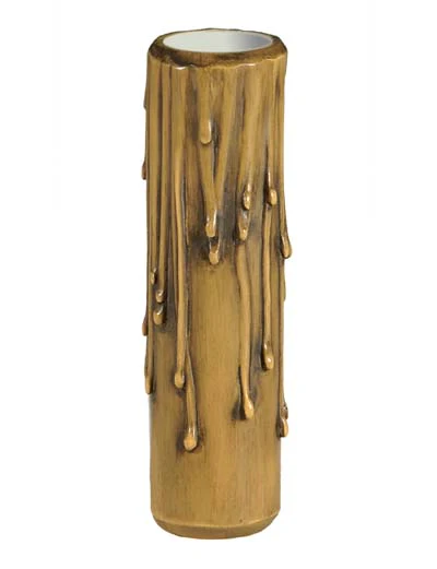 4" Antique Polybeeswax CANDELABRA Size (7/8" I.D.) Candle Cover (19910A)
