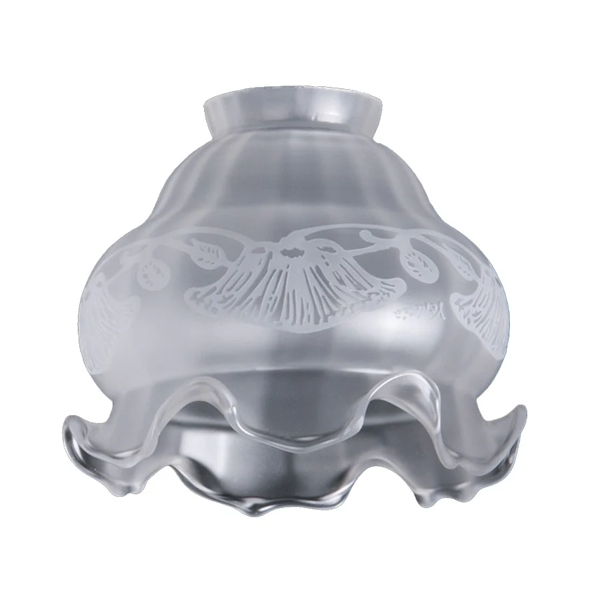 2 1/4" Fitter, Art Nouveau Etched Fixture Shade, 4-5/8 inch tall (08493i) - Image 2