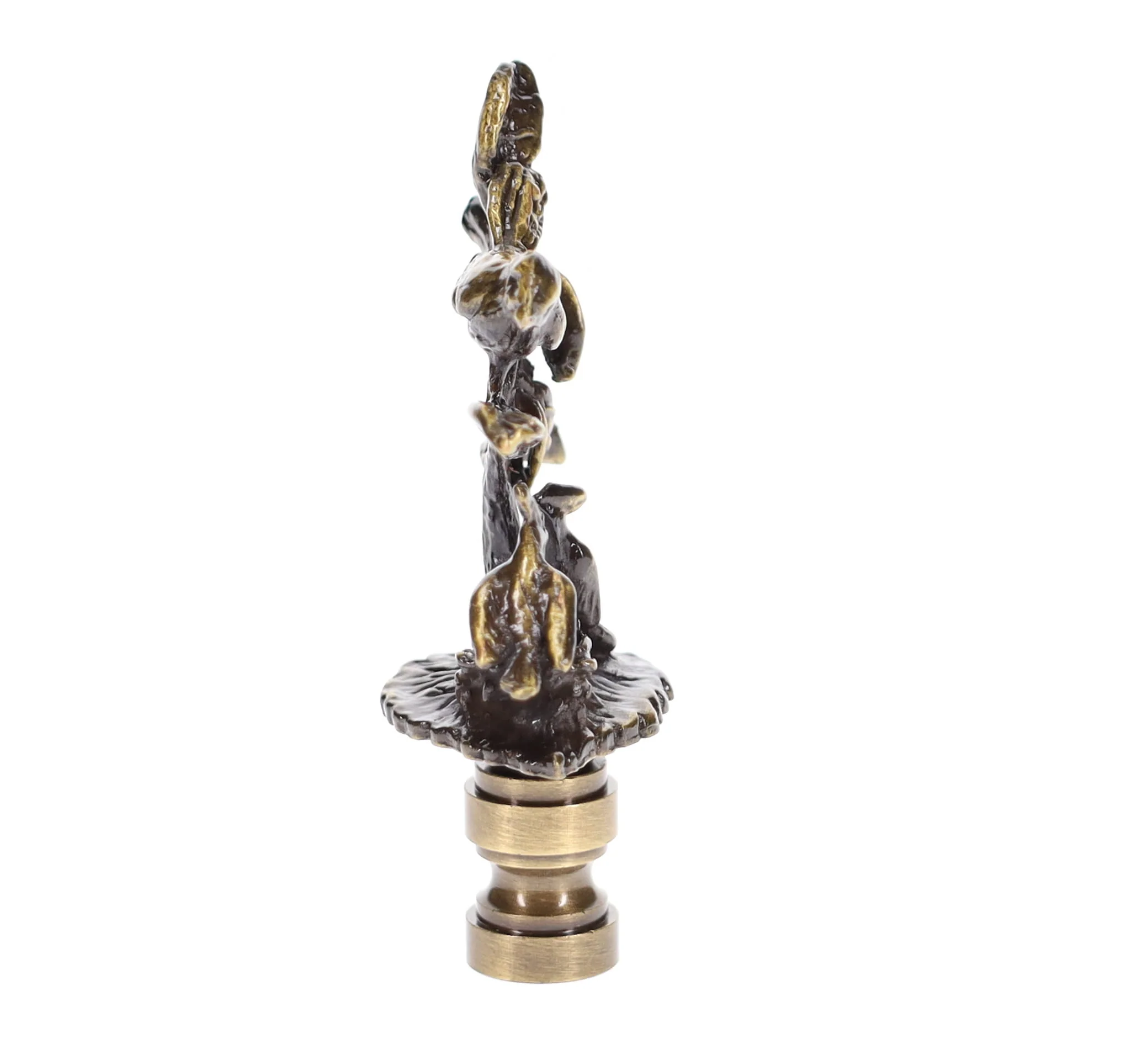 Birds on Branch Lamp Finial, 2-7/8" Tall 1/4-27 Tap (11078A) - Image 2