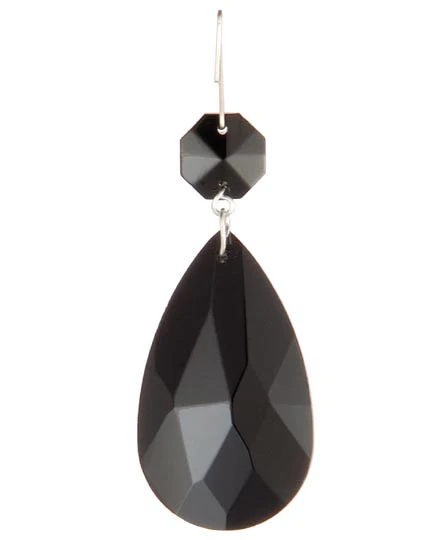 Black Crystal Pendalogue, ~3-1/4" overall length (55197)