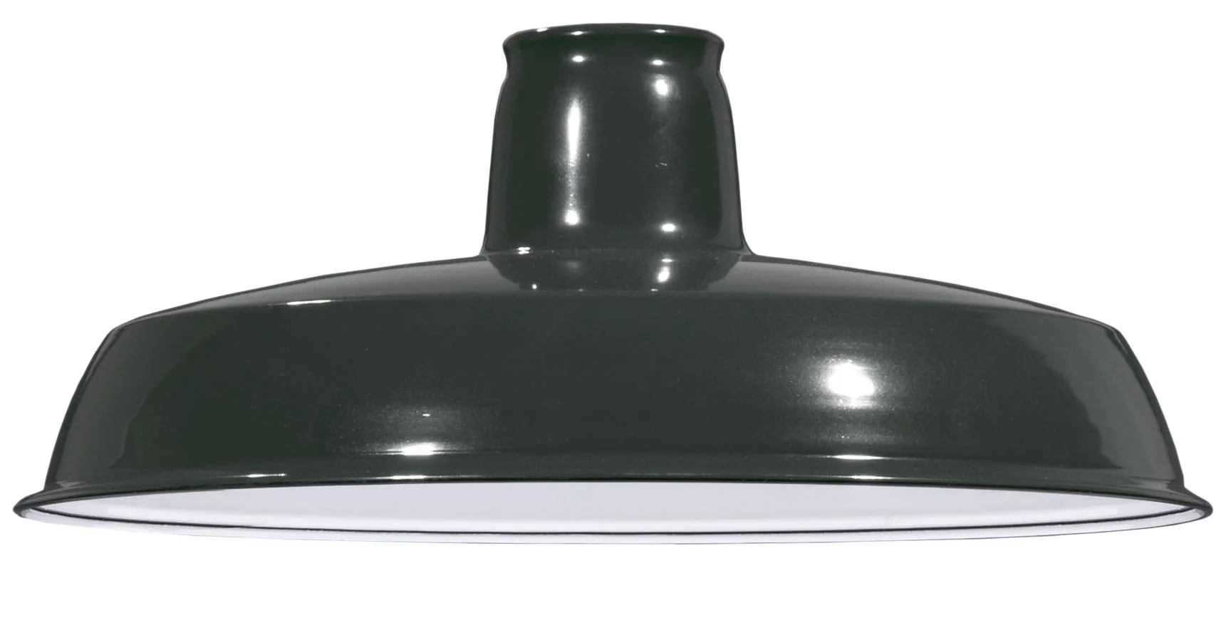 12 1/16" Dia. Black Enamel, Industrial Benjamin Style Metal Lamp Shade, 2-1/4 inch lip fitter (08351B)