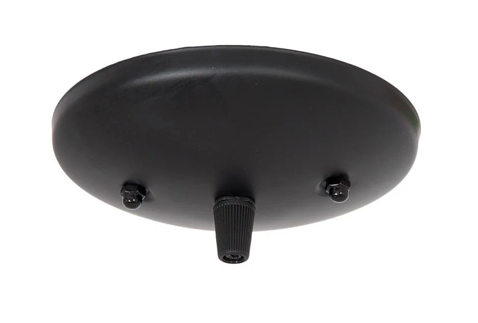 5" Black Finish Steel, Modern Fixture Canopy Kit w/Cord Grip Bushing (11784BK)