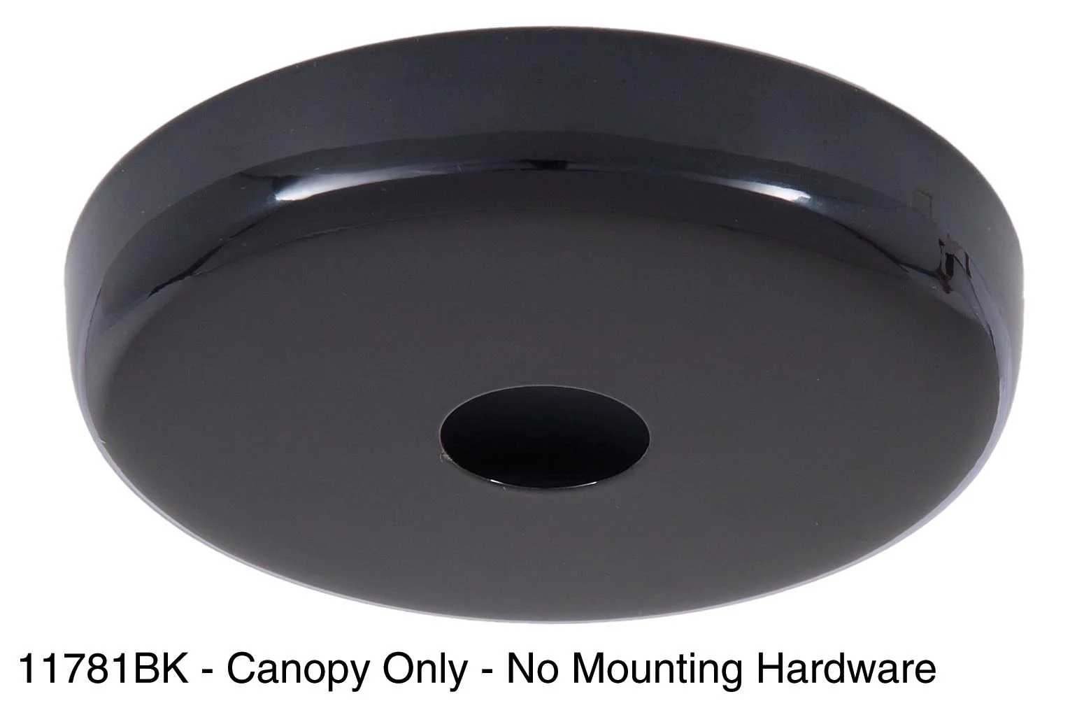 5" Diam. Black Finish Plain Rounded Ceiling Canopy Or Canopy Kit (11781BK) - Image 4