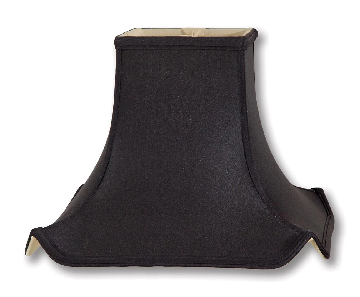 Black Pagoda Style Tissue Shantung Shade (06842N)