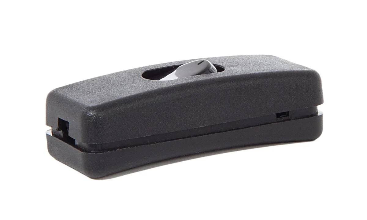 1" Wide Black Plastic In-Line Toggle Switch For SPT 1 and 2 (48425B)