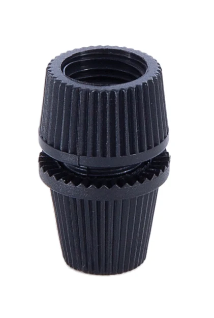 Black Plastic Knurled Edge Cord Grip Bushing 1/8IP (26937)