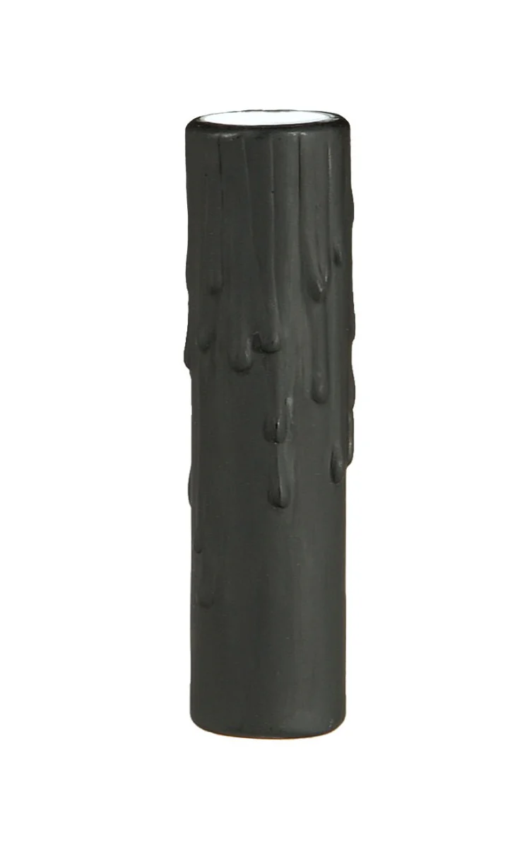 Black CANDELABRA Size (7/8"I.D.) Polybeeswax Candle Cover, Choice of 4" or 6" Sizes (19910B)