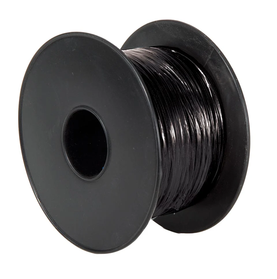Black PVC Covered 2-wire Medium Duty Spooled Lamp Cord - Wire (46617) - Image 2