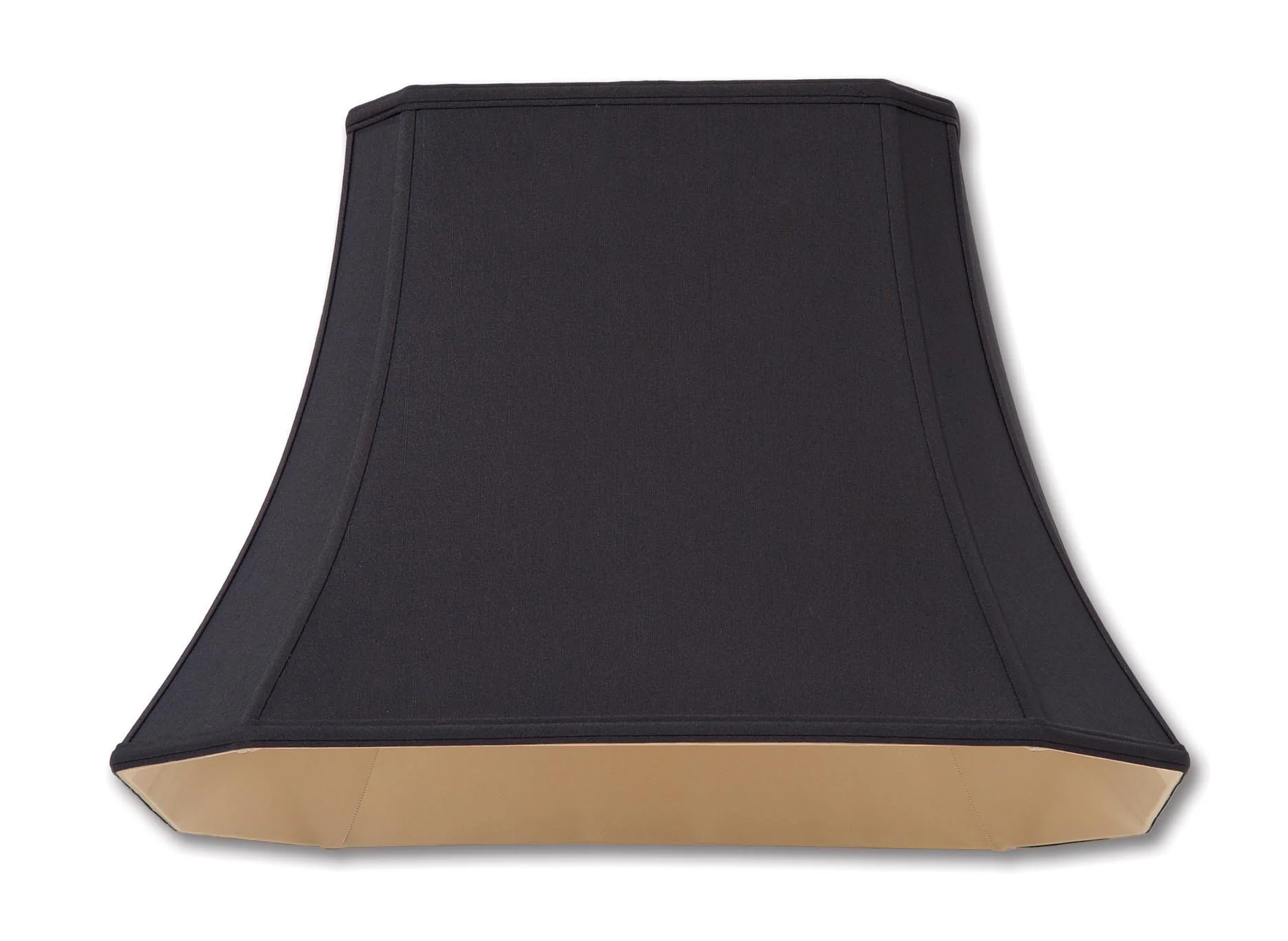 Cut Corner Rectangle Lamp Shades - Black Color, Tissue Shantung Material (07029Z) - Image 2