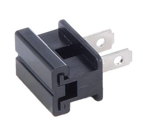 Black Slide On Type Polarized Lamp Plugs (48555BK)