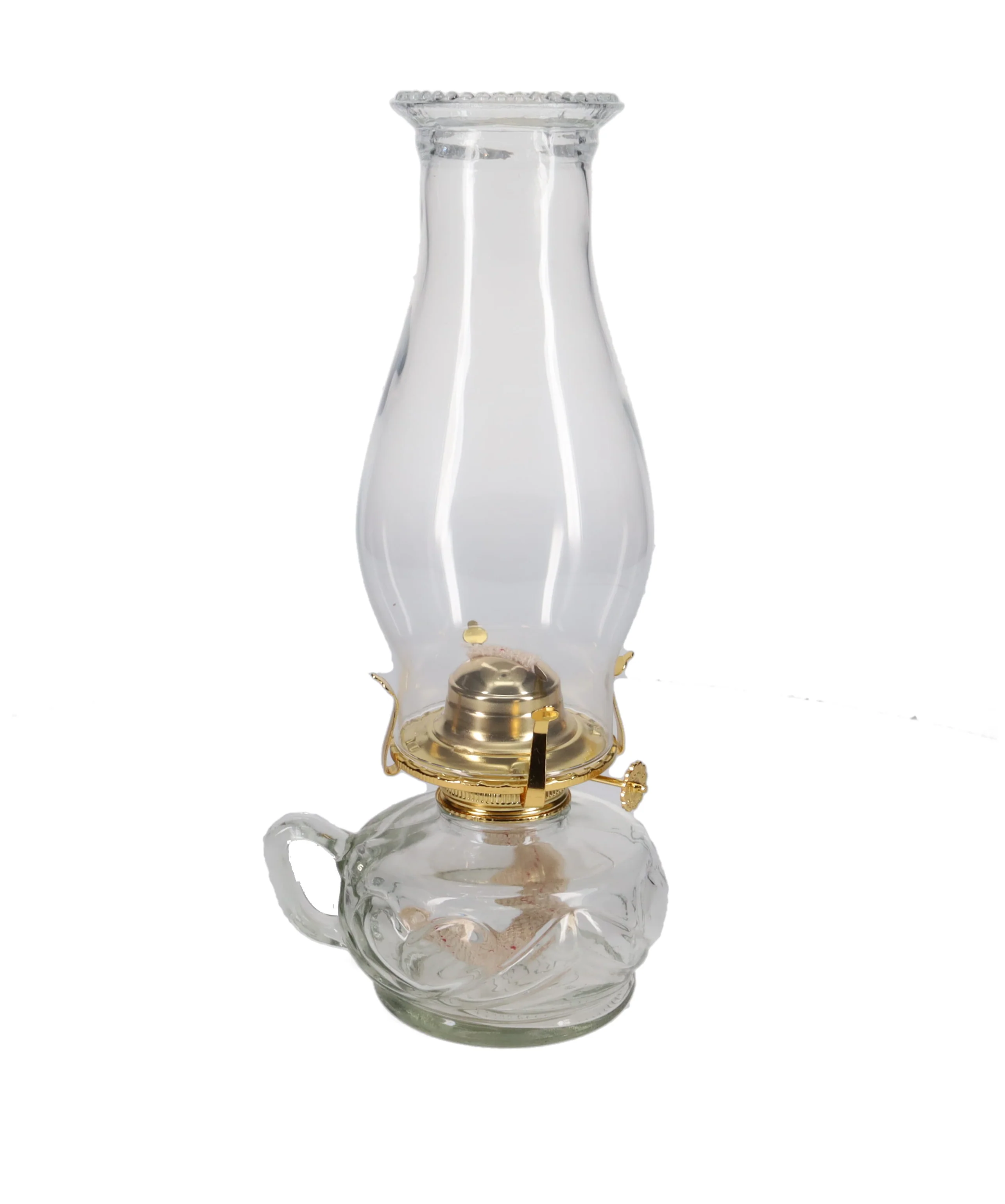 Clear United Hearts Finger Lamp with Brass Plated Hardware (67470CB)