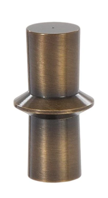 1-7/8" Tall x 15/16" Diam Bowtie Style Brass Lamp Finial Antique Brass 1/4-27F Tap Bow Tie (11376A) - Image 2