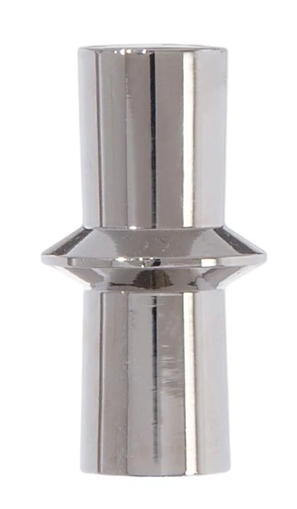 1-7/8" Tall x 15/16" Diam Bowtie Style Brass Lamp Finial Polished Nickel 1/4-27F Tap Bow Tie (11376N)