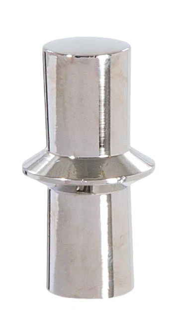 1-7/8" Tall x 15/16" Diam Bowtie Style Brass Lamp Finial Polished Nickel 1/4-27F Tap Bow Tie (11376N) - Image 2