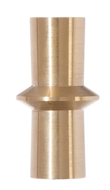 1-7/8" Tall x 15/16" Diam Bowtie Style Brass Lamp Finial Unfinished Brass 1/4-27F Tap Bow Tie (11376U)