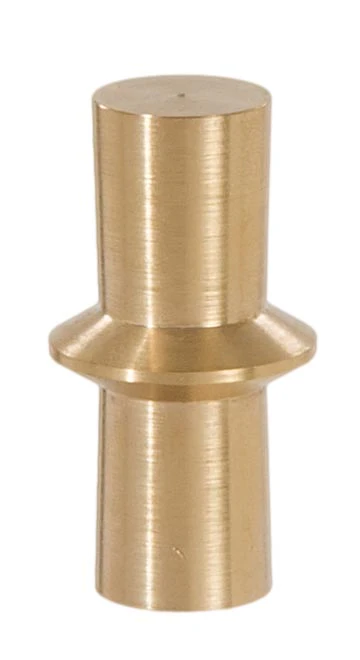 1-7/8" Tall x 15/16" Diam Bowtie Style Brass Lamp Finial Unfinished Brass 1/4-27F Tap Bow Tie (11376U) - Image 2