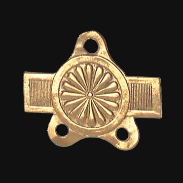 Brass Chain Connector w/Embossed Design (20976)